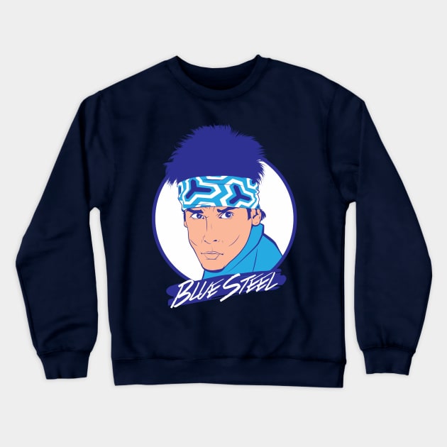 Derek Zoolander Blue Steel Crewneck Sweatshirt by portraiteam